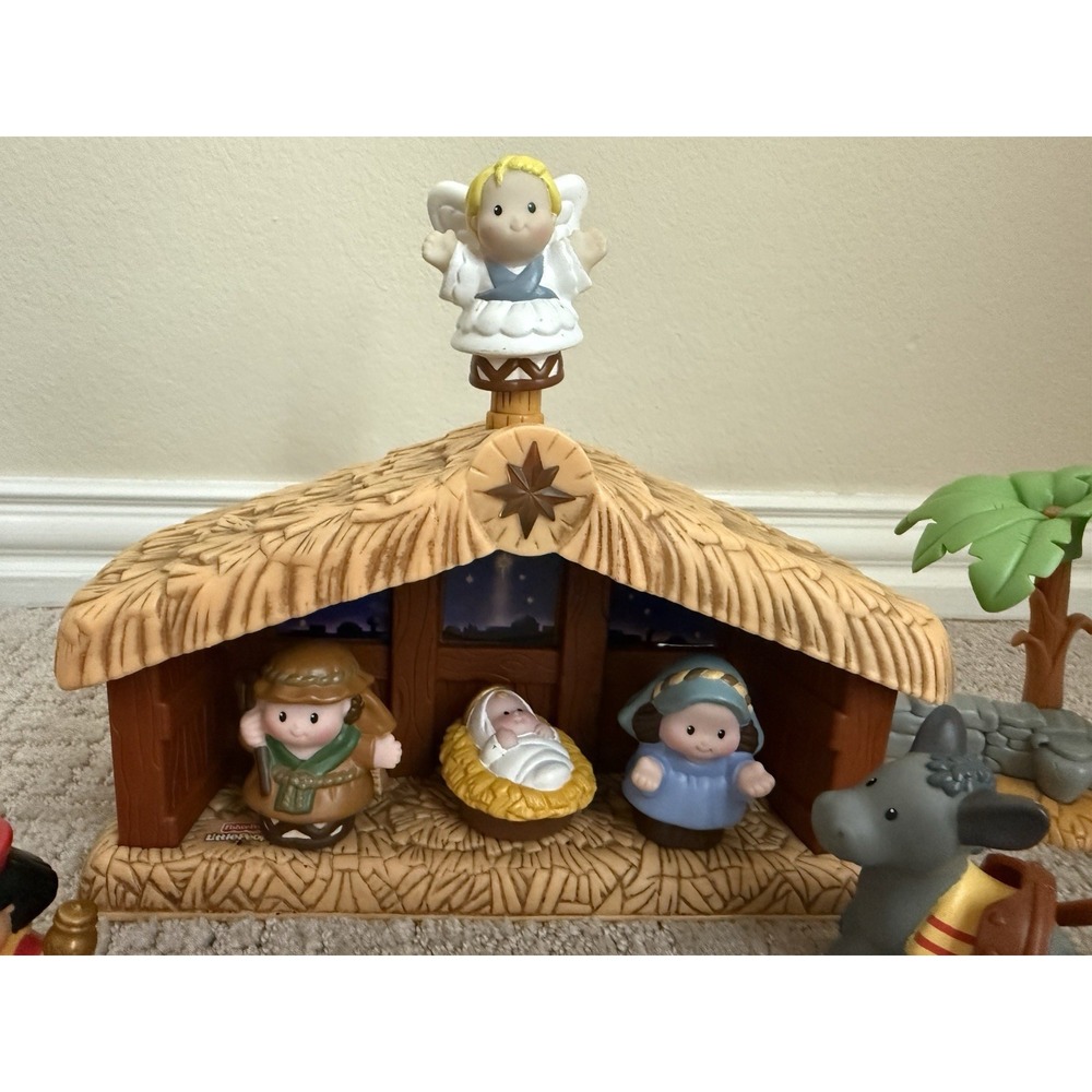 Vtg Fisher-Price Little People Christmas Story Nativity Set Lights & Music 2009 - Picture 3 of 5